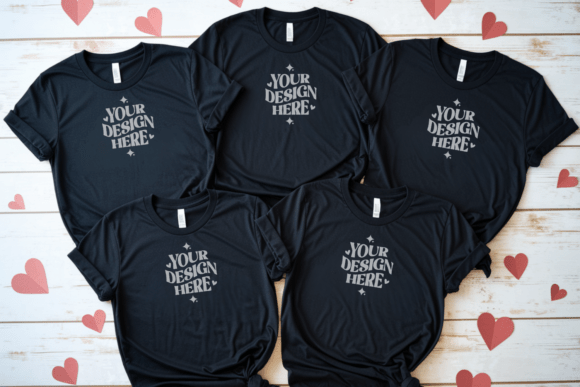 BC3001 Valentine Group T-shirt Mockup 69: Elevate Your Creative Projects with Professional Design