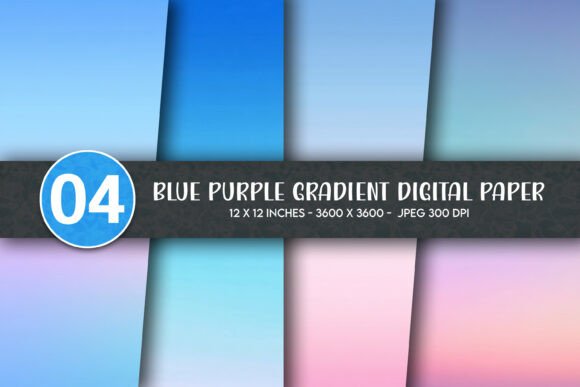 Blue Purple Gradient Digital Paper: A Versatile Design for Modern Creativity