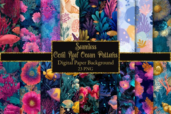 Coral Reef Ocean Patterns: A Versatile Resource for Creative Projects