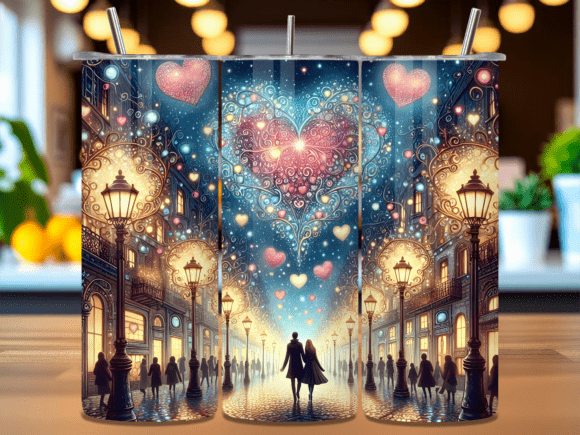 Couple Night Street Lights Tumbler Wrap: A Modern Twist on Personalized Drinkware
