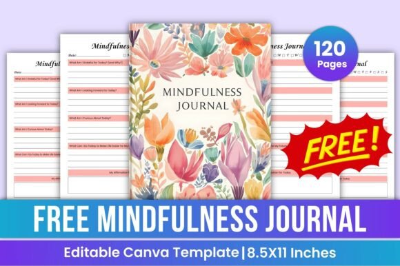 Free Mindfulness Journal Canva Kdp