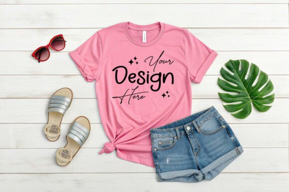 Free Safety T-Shirt Flat Lay Mockup