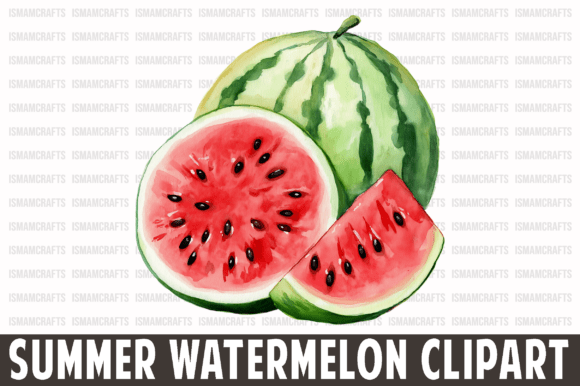Fresh Summer Watermelon Clipart: A Versatile Resource for Creative Projects