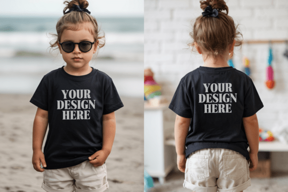 Front and Back Bella Canvas 3001T Mockup