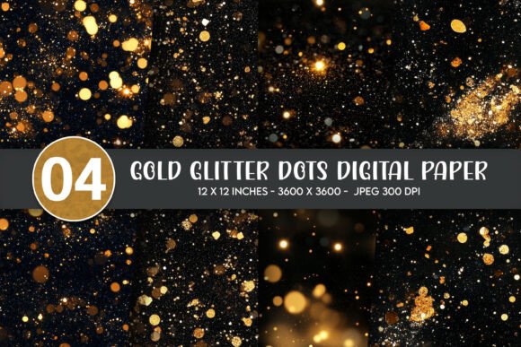 Gold Glitter Dots Digital Paper: A Strategic Tool for Creative Expression and Branding