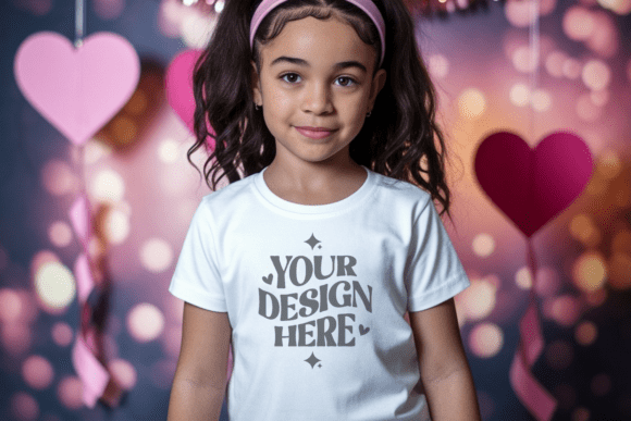 Kid's Valentine's Day Shirt Mockup 49