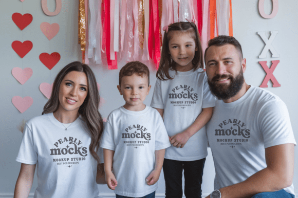 Kid's Valentine's Day Shirt Mockup 53