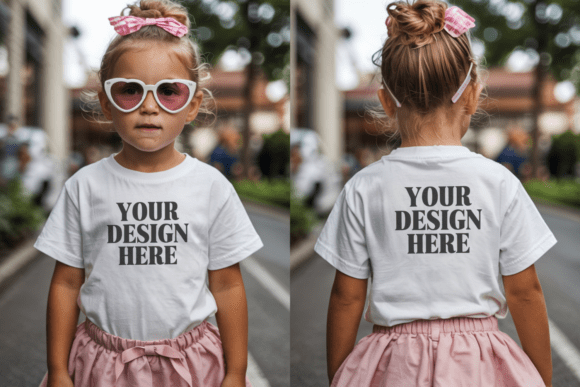 Kids Front and Back Bella Canvas Mockup: Elevate Your Design Game with Professional Results