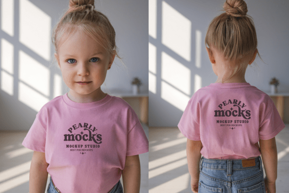 Kids Gildan 5000B Front and Back Mockup: A Creative Tool for Designers and Entrepreneurs