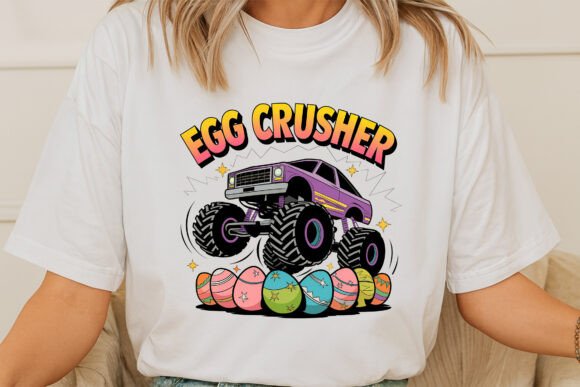Monster Truck Crushing Easter Eggs with a Purple Monster Truck