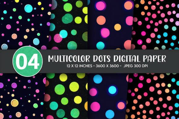 Multicolor Dots Digital Paper