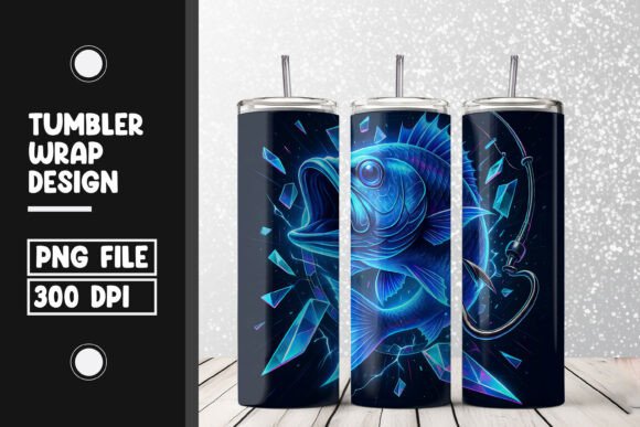 Neon Bass Fishing Tumbler Wrap PNG: A Must-Have for Creative and Practical Use