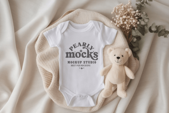 Rabbit Skins 4400 Baby Bodysuit Mockup 1