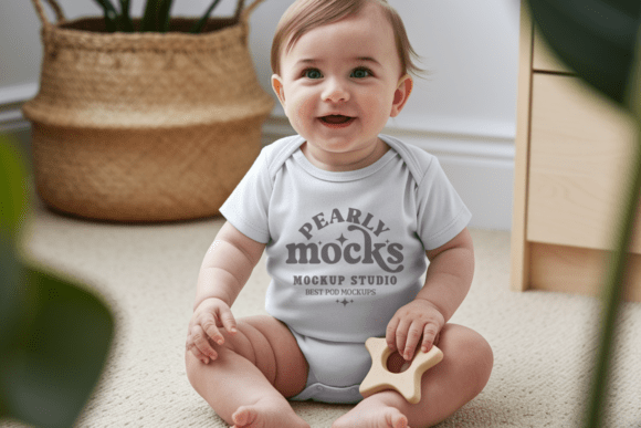 Rabbit Skins 4424 Baby Bodysuit Mockup 4