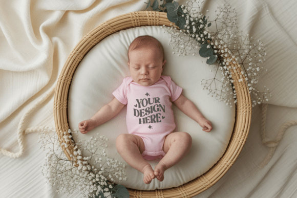 Rabbit Skins 4424 Baby Bodysuit Mockup: A Versatile Tool for Creative Professionals