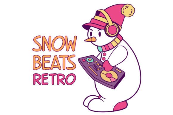 Snow Beats Retro Christmas PNG