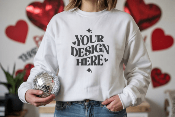 Valentine Gildan 18000 White Mockup 10: A Creative Tool for Designers and Businesses