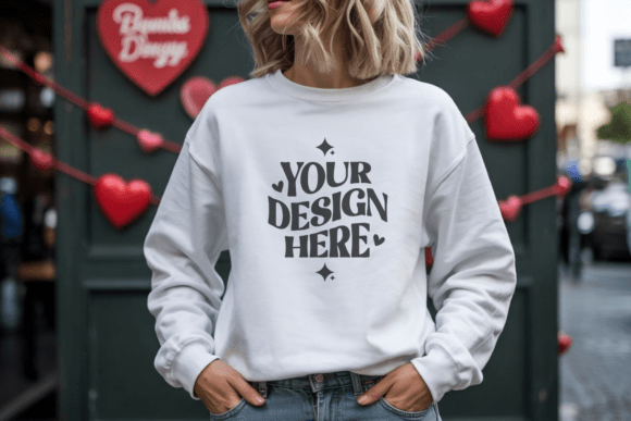 Valentine Gildan 18000 White Mockup: A Versatile Tool for Creative Projects