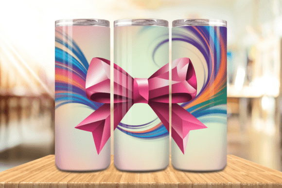 Valentine's Day Bow Tumbler Wrap Design
