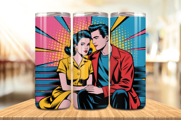 Valentine's Day Couple in Bench Tumbler