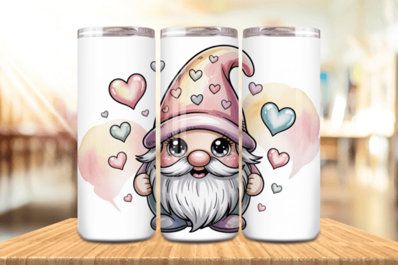 Valentine's Day Funny Gnome Tumbler Wrap
