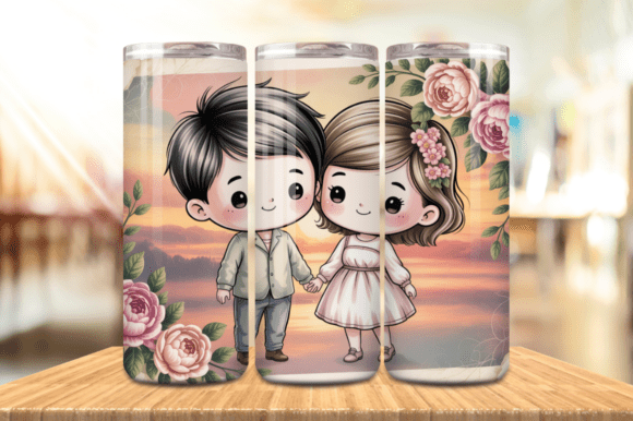 Valentine’s Day Cute Couple Tumbler Wrap: A Perfect Digital Design for Personalized Gifts