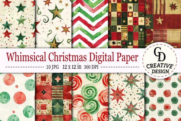 Whimsical Christmas Digital Paper: A Creative Tool for Seasonal Workflows