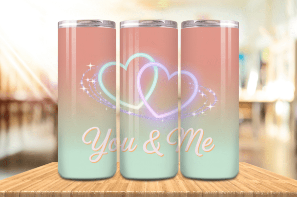You Me Tumbler Wrap, 20oz Skinny Subli